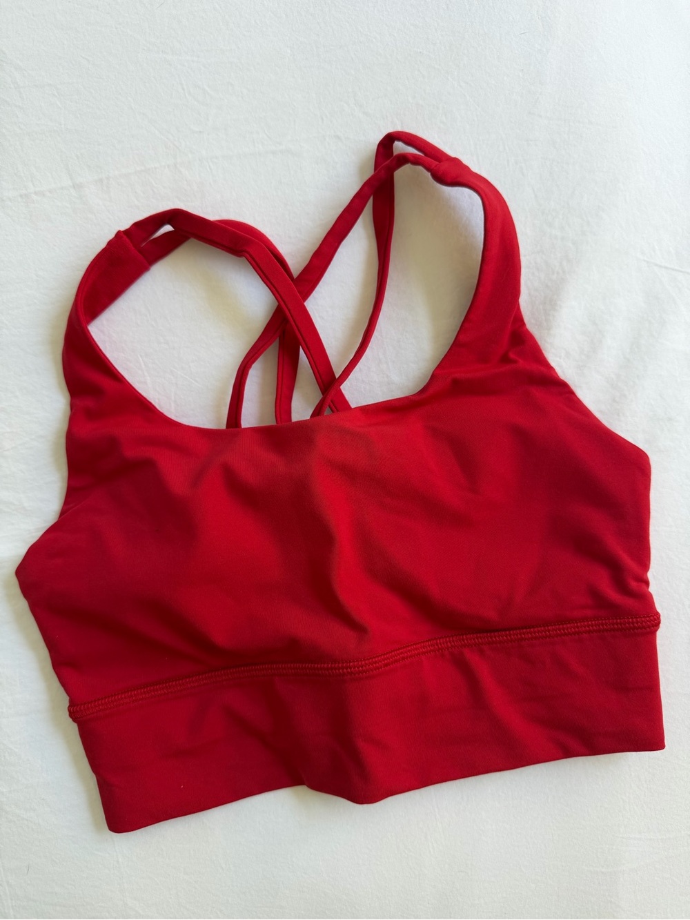 lululemon Energy Longline Bra in Red Size 4
